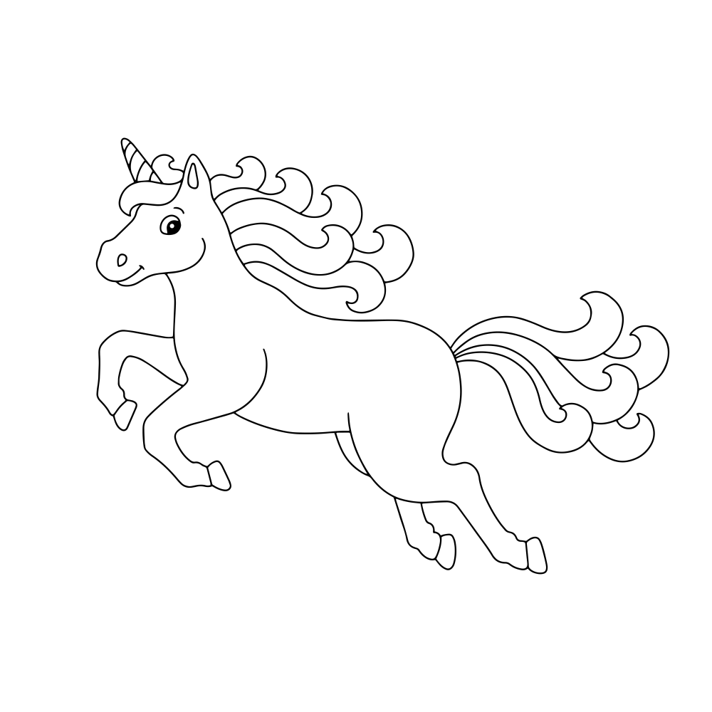 Beautiful jumping unicorn