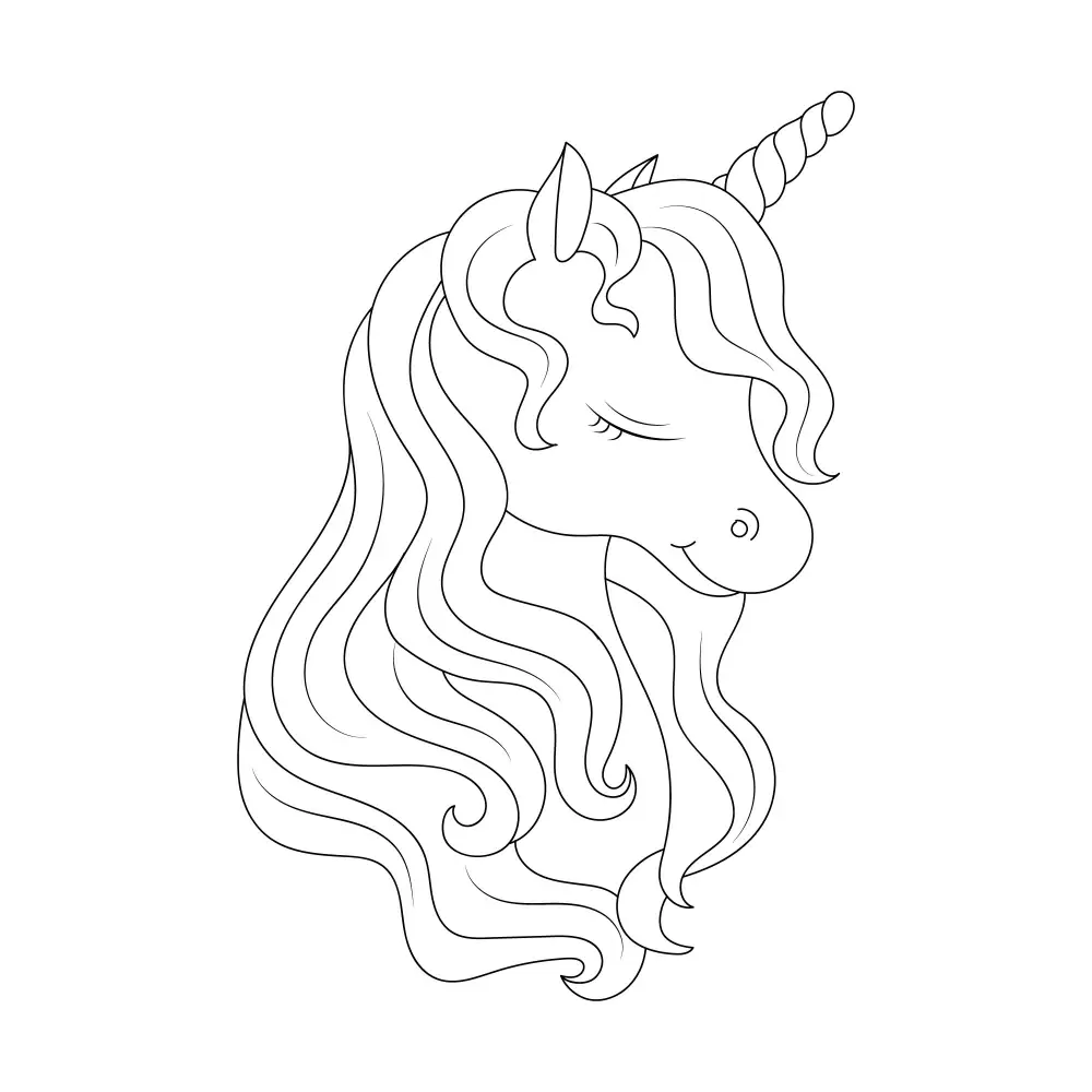 Cute unicorn head