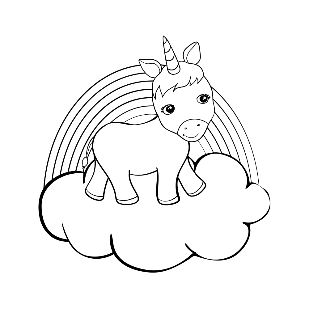 Cute unicorn rainbow
