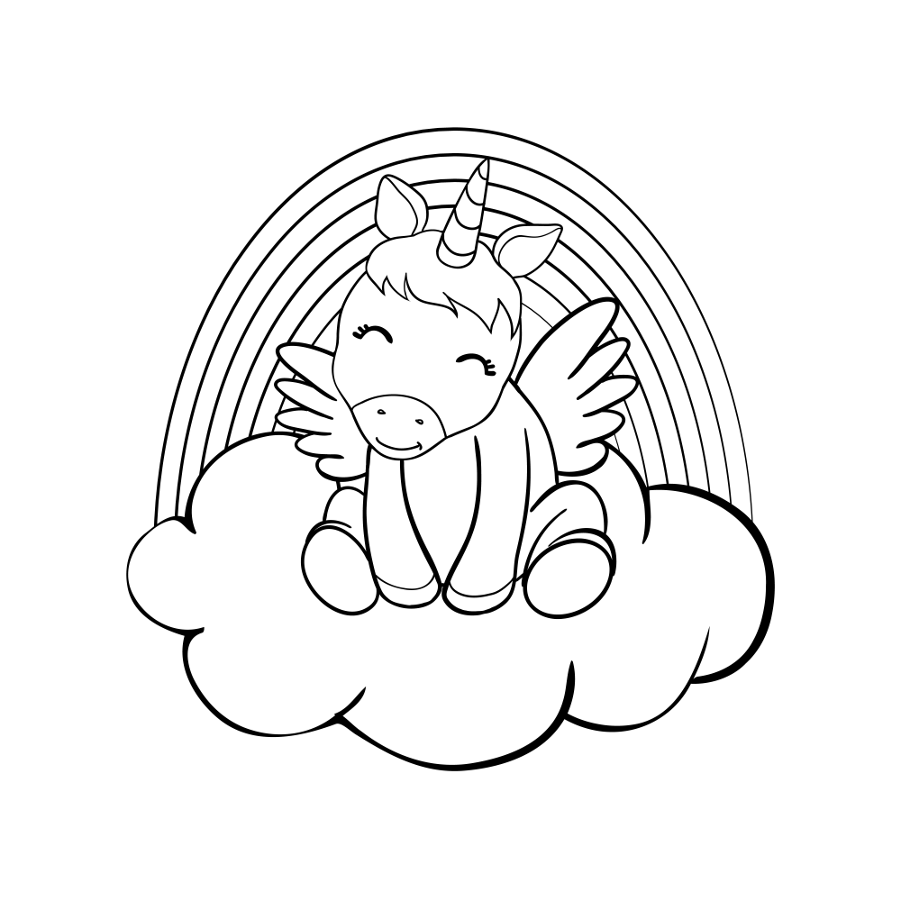 Funny looking unicorn clouds