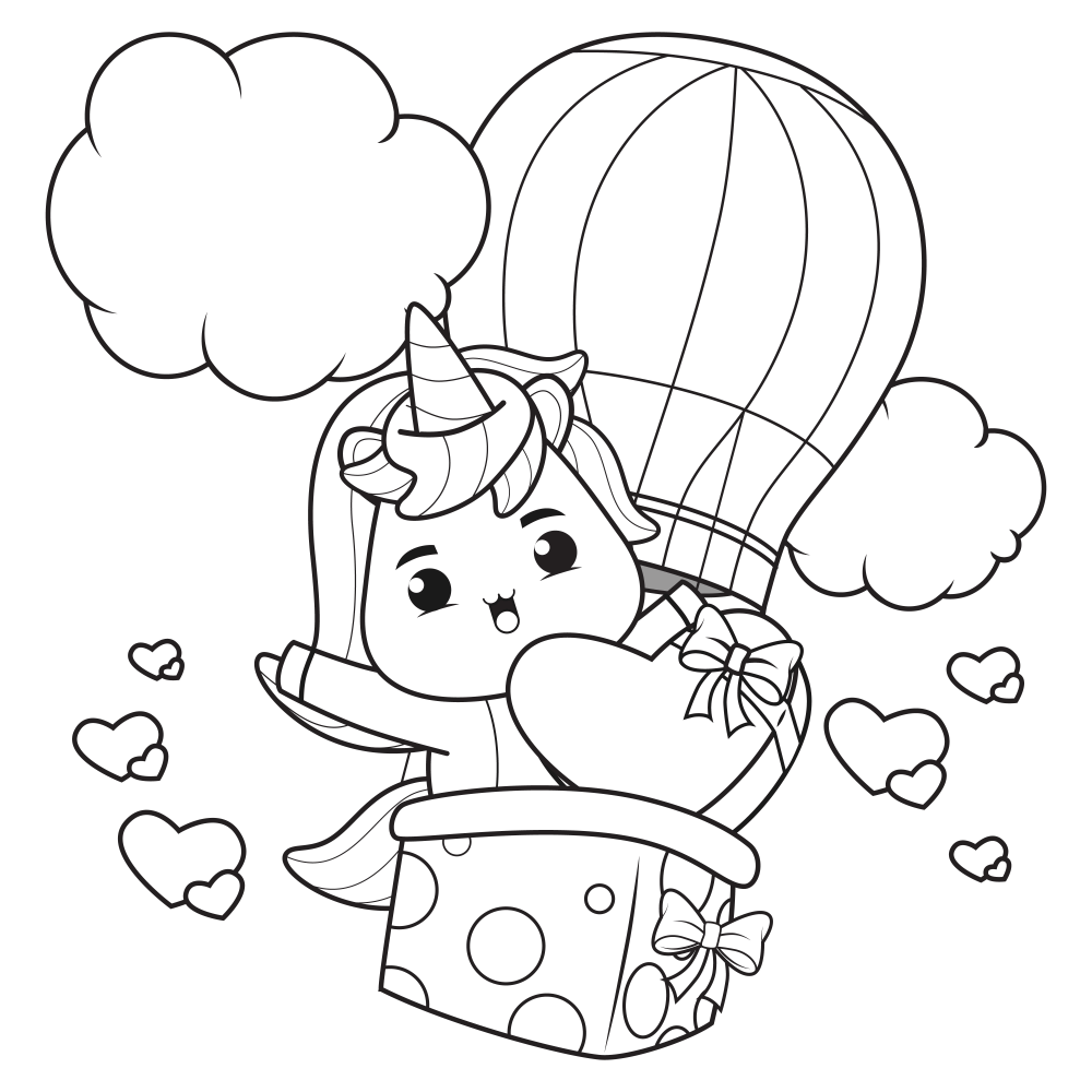 Little unicorn in air balloon 4