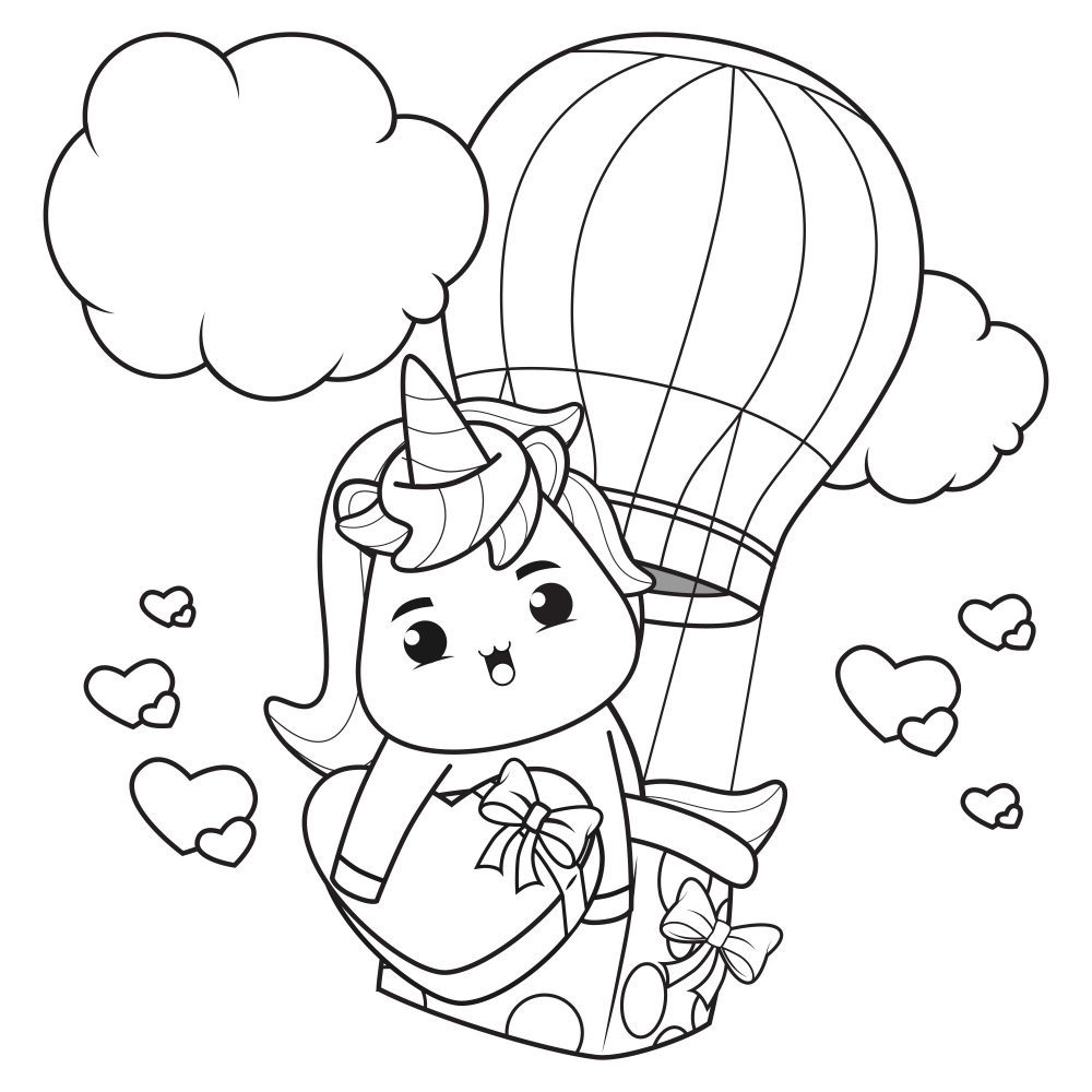 Little unicorn in air balloon 5