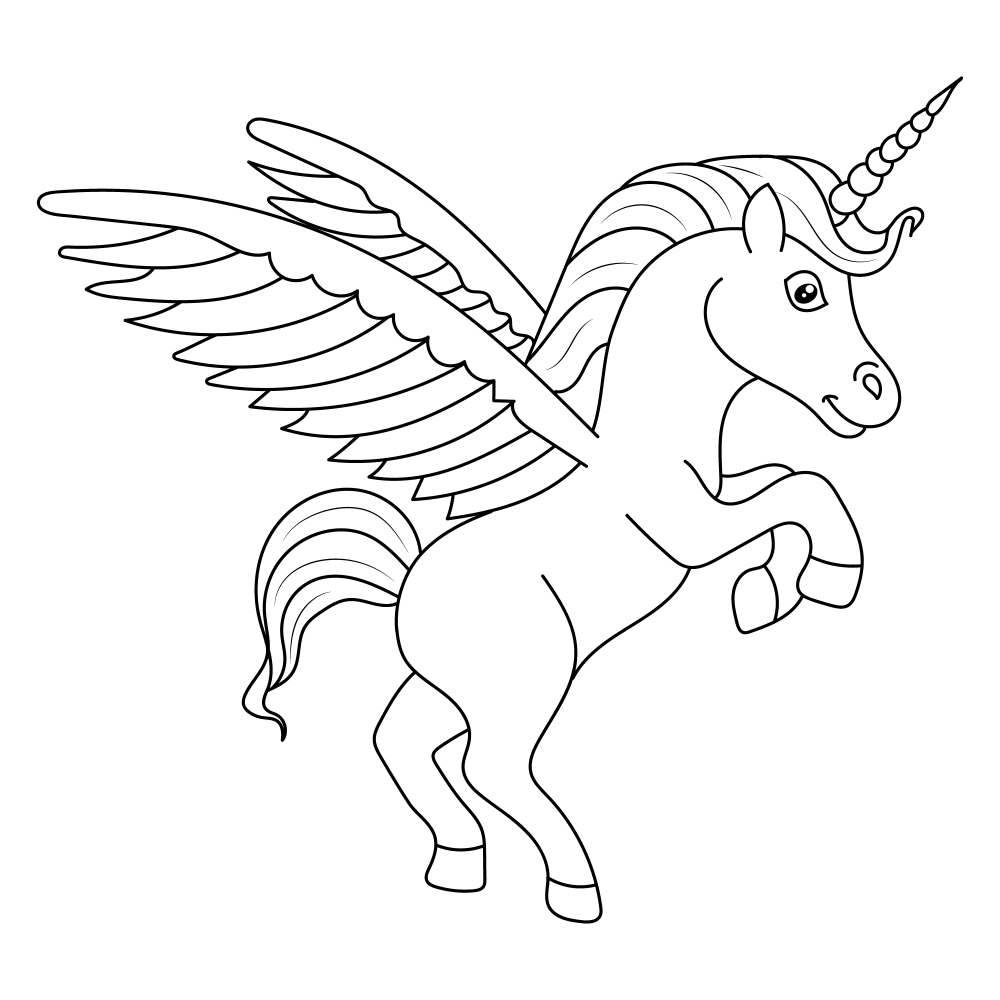 Pegasus coloring page 2