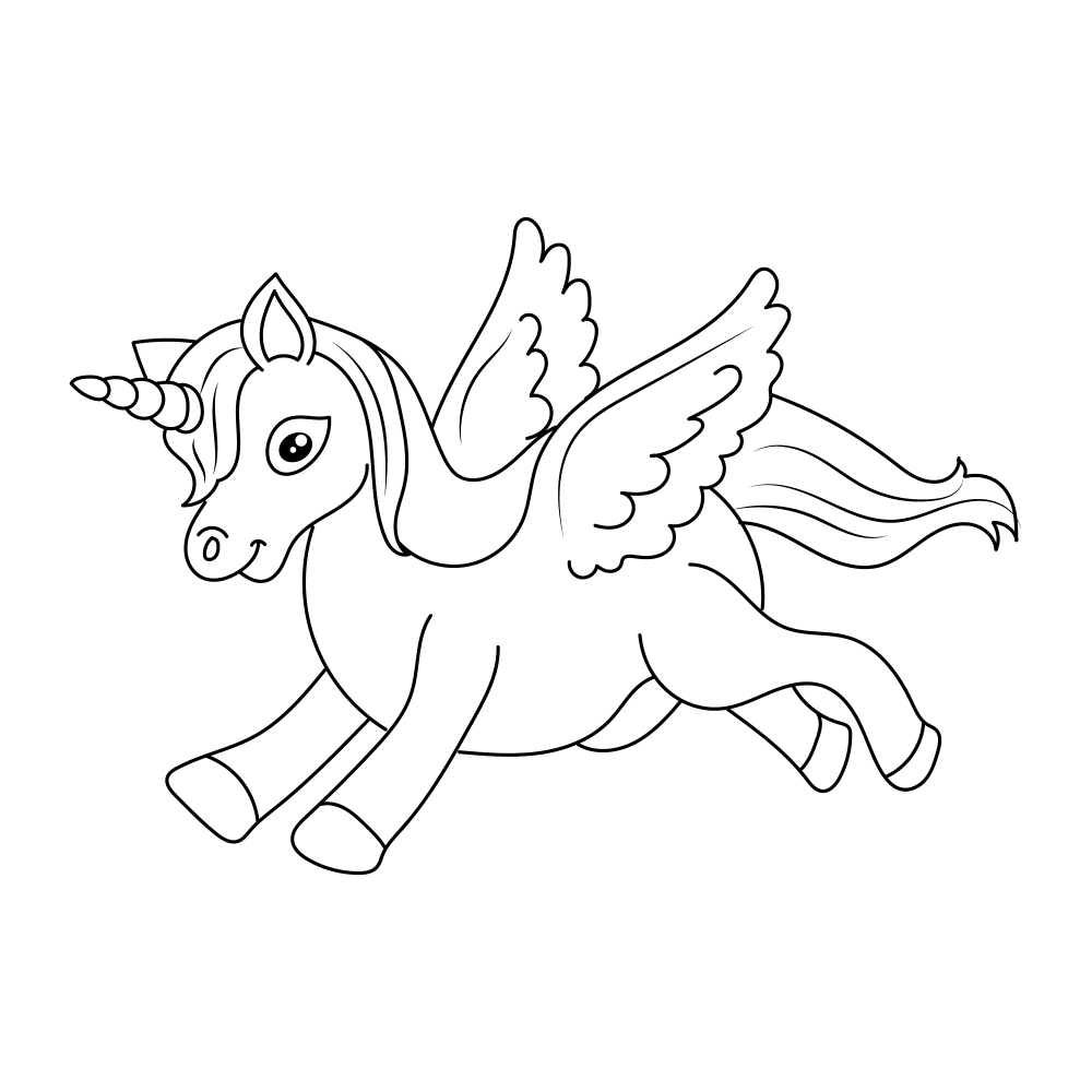 Pegasus coloring page 3