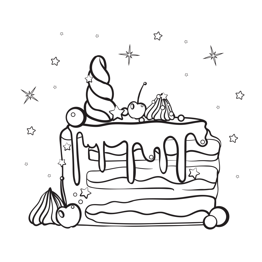 Sweet unicorn piece of cake