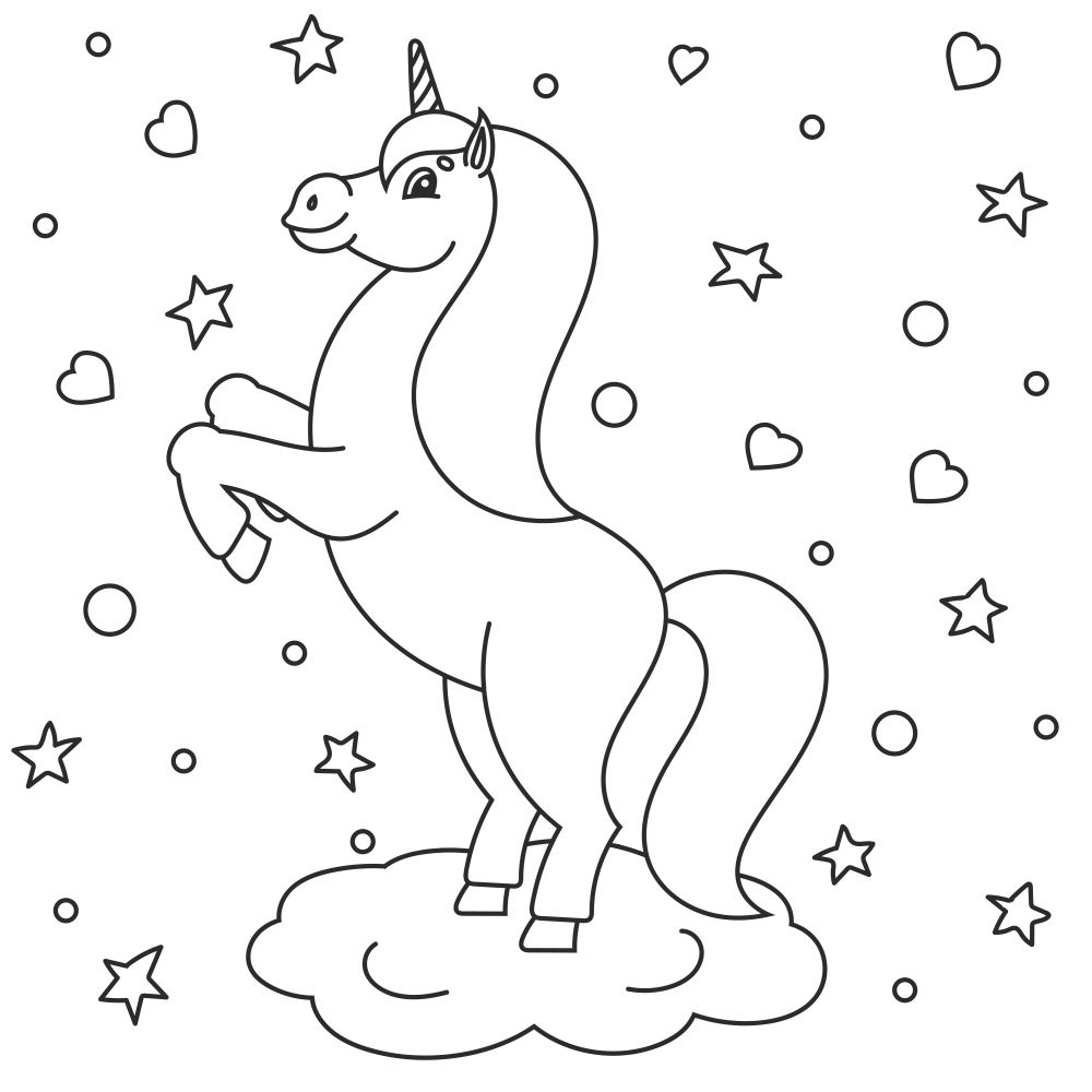 Unicorn coloring book 11