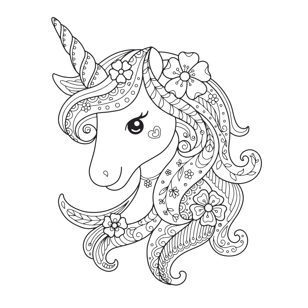 Unicorn coloring book 15