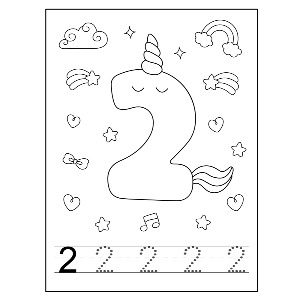 Unicorn coloring number 2
