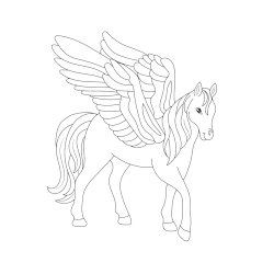 Elder pegasus coloring page