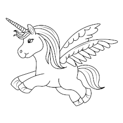 Flying pegasus coloring