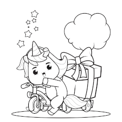 Little unicorn deliver gifts 1