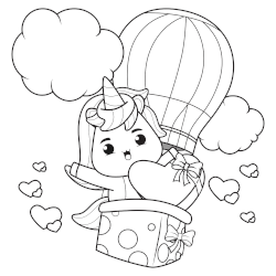 Little unicorn in air balloon 4