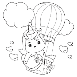 Little unicorn in air balloon 5