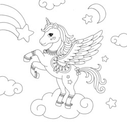 Pegasus coloing page