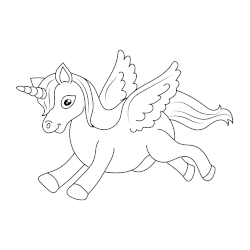 Pegasus coloring page 3