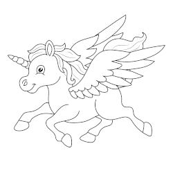 Pegasus coloring page 4