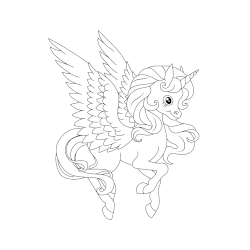 Pegasus coloring page 5