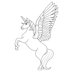 Pegasus coloring page 6