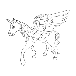 Pegasus coloring page 7