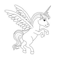 Pegasus coloring page