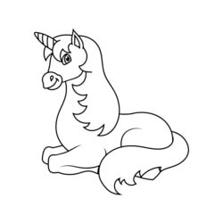 Sitting unicorn