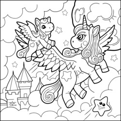 Twin unicorn coloring