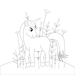 Unicorn coloring book 1