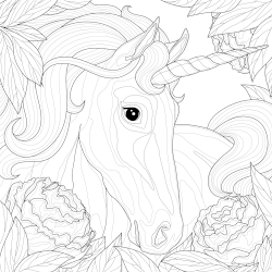 Unicorn coloring book 10