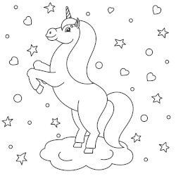 Unicorn coloring book 11