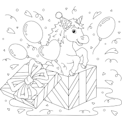 Unicorn coloring book 13