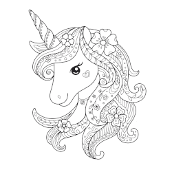 Unicorn coloring book 15