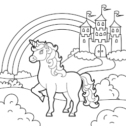 Unicorn coloring book 2