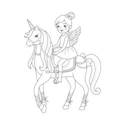 Unicorn coloring book 7