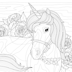 Unicorn coloring book 9