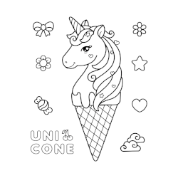 Unicorn in ice cream