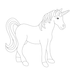 Unicorn standing posing