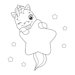 Unicorn with star_coloring page